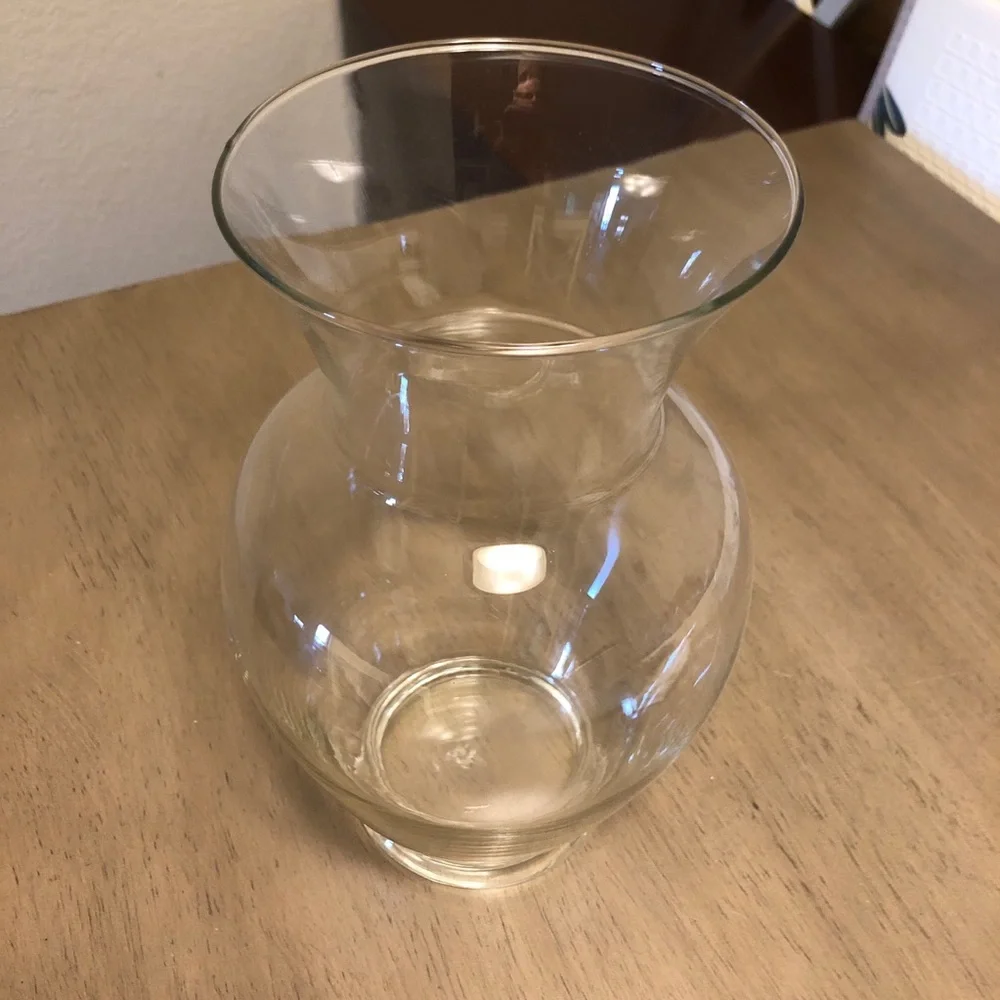 Elegant Clear Glass Flower Vase